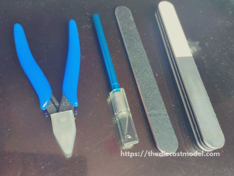Tools used for Removing stress marks on plastic models